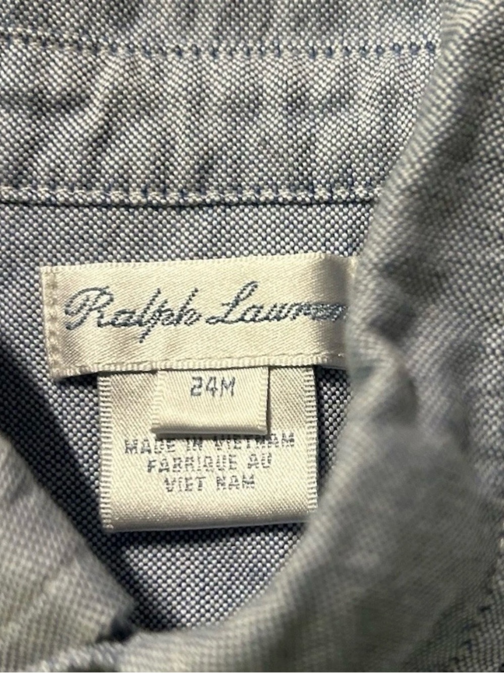 Toddler Boy Ralph Lauren Light Blue Button Down Shirt Size 24 Months - Picture 3 of 3